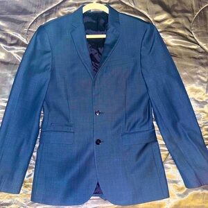 Express Deep Blue Slim Fit Sport Coat Blazer